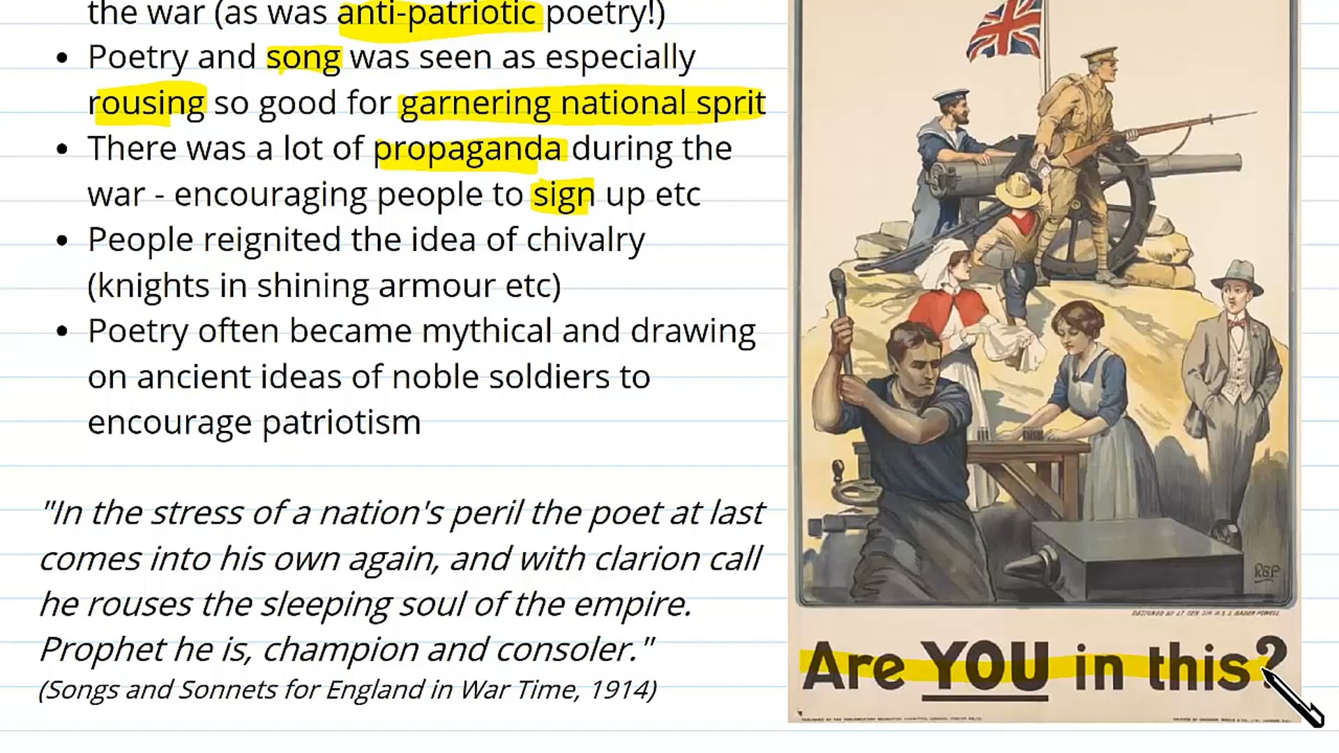 WW1 and Poetry (Part 1)